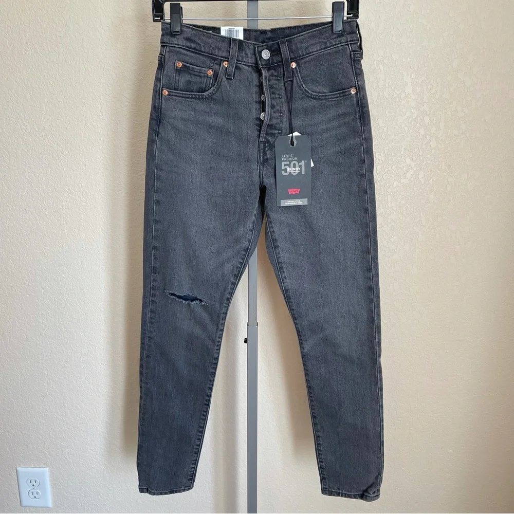 Levi's Premium 501 Skinny Leg High Rise Denim Jeans 25x30 NWT